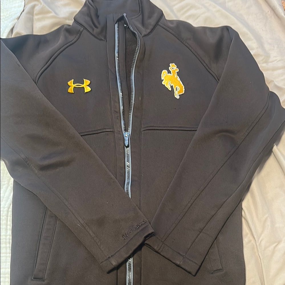 Under Armour Black Jacket with Yellow Wyoming Print